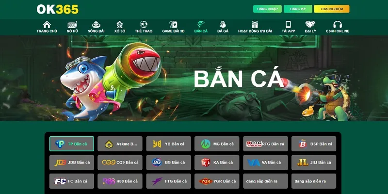 Danh sách game bắn cá đồ sộ nhiều vũ khí hữu ích