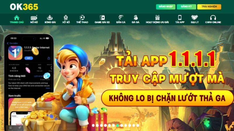 Ứng dụng mobile OK365 thuận cá cược trực tuyến 